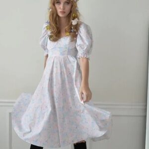 Selkie Pastel Bouquet Tea Rose Dress XS